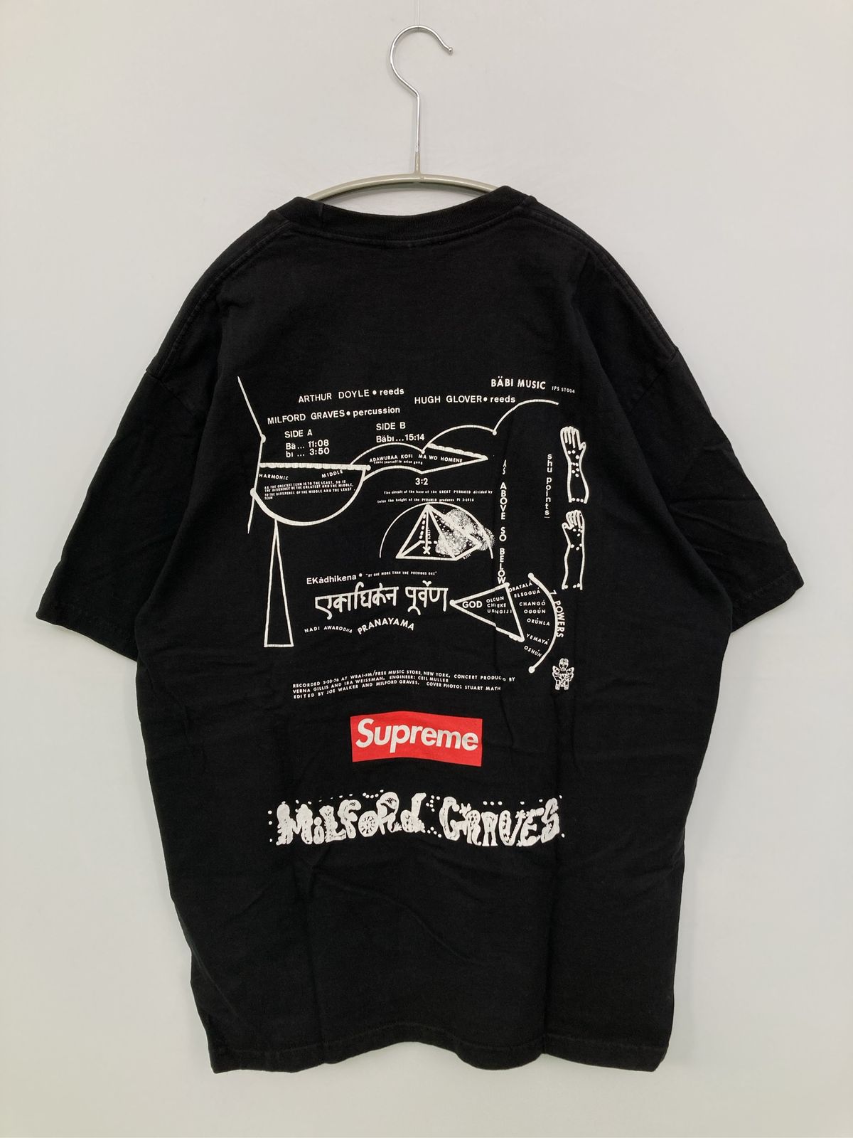 Supreme シュプリーム Tシャツ/カットソー L ブラック 無地 前面 