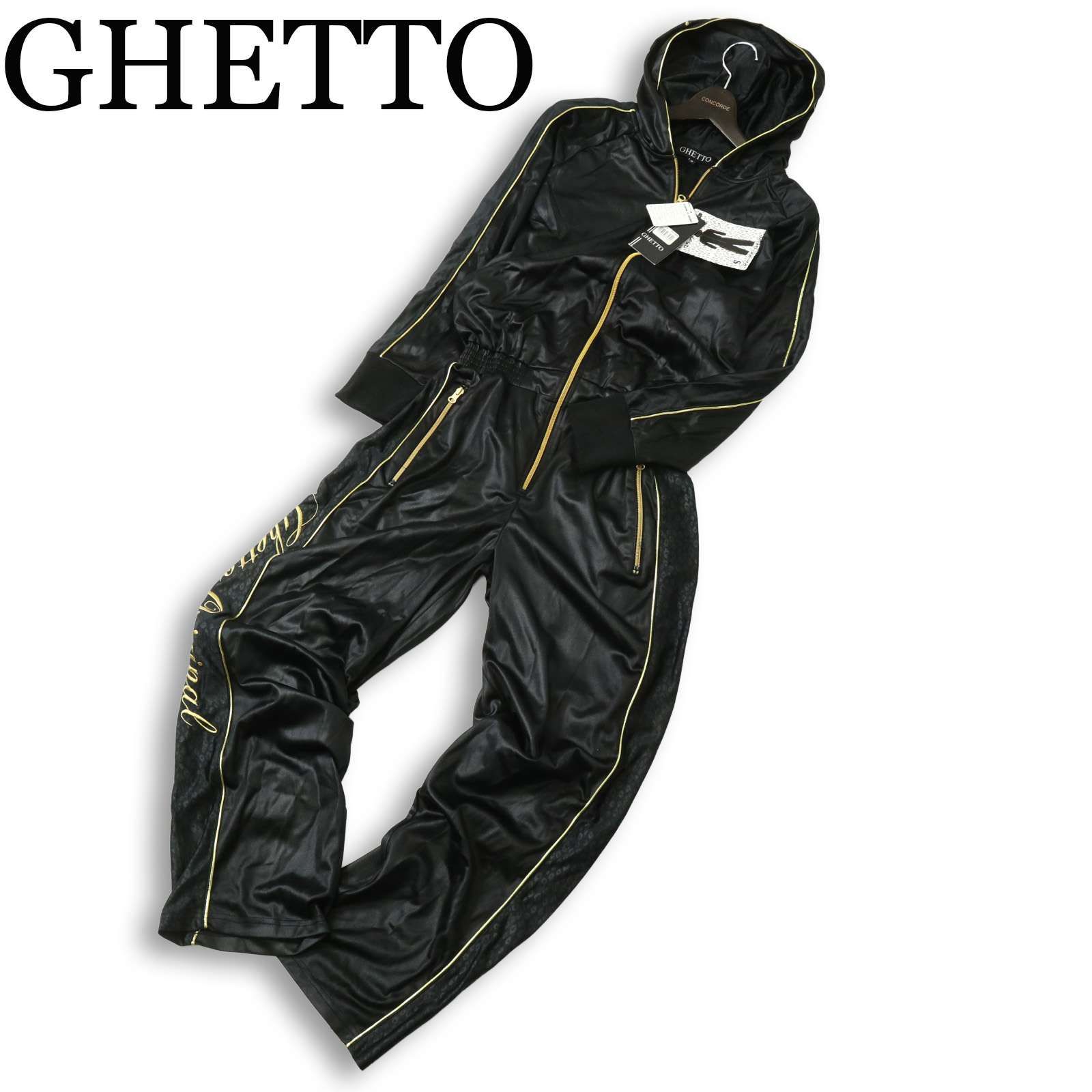 新品 未使用】 GHETTO ゲットー 通年☆ ジャージ ロゴ刺繍 ストレッチ 