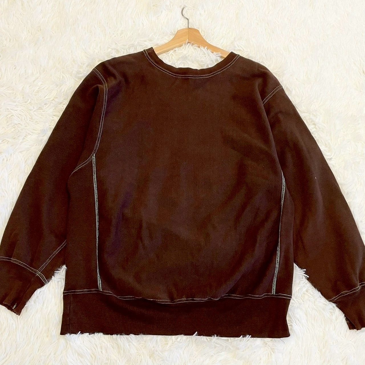 チャンピオン リバースウィーブ ブラウン染め 90s 刺繍トリコ 