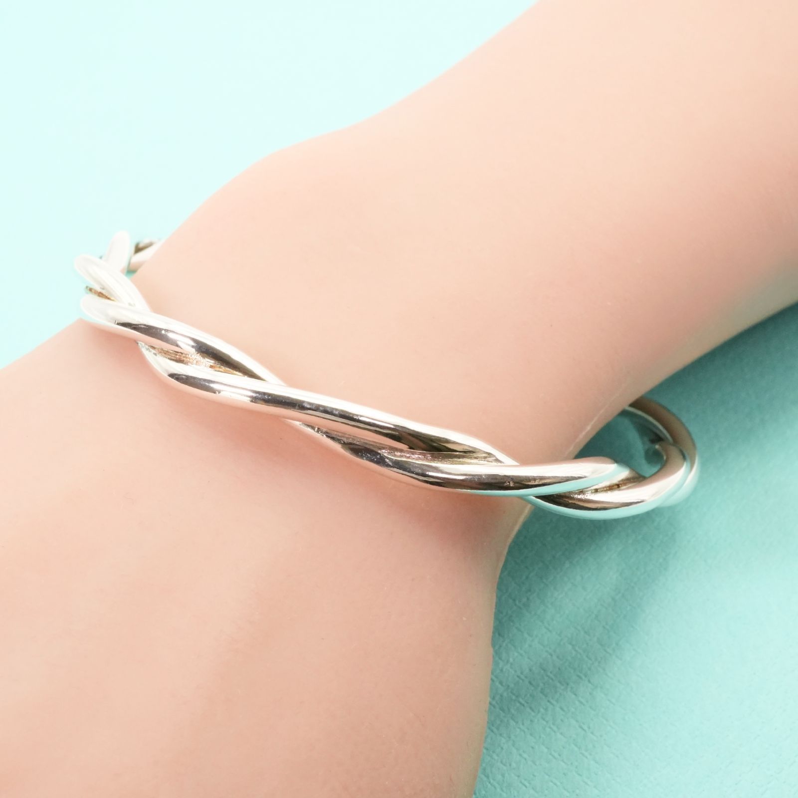 希少美品ティファニー ツイスト バングル ヴィンテージ スクリュー25 