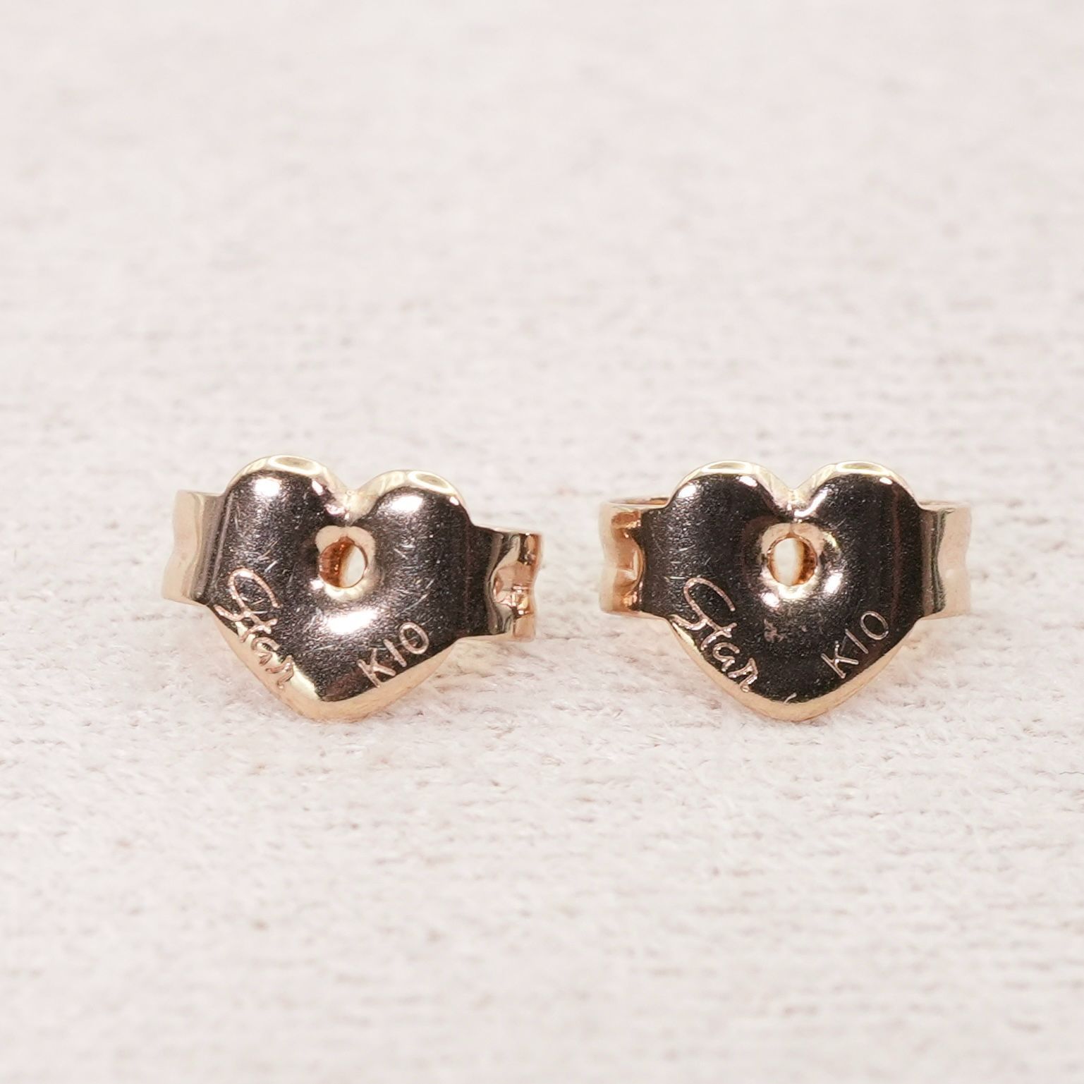 美品 スタージュエリー アース ピアス K10 アクアマリン/24-4868S 