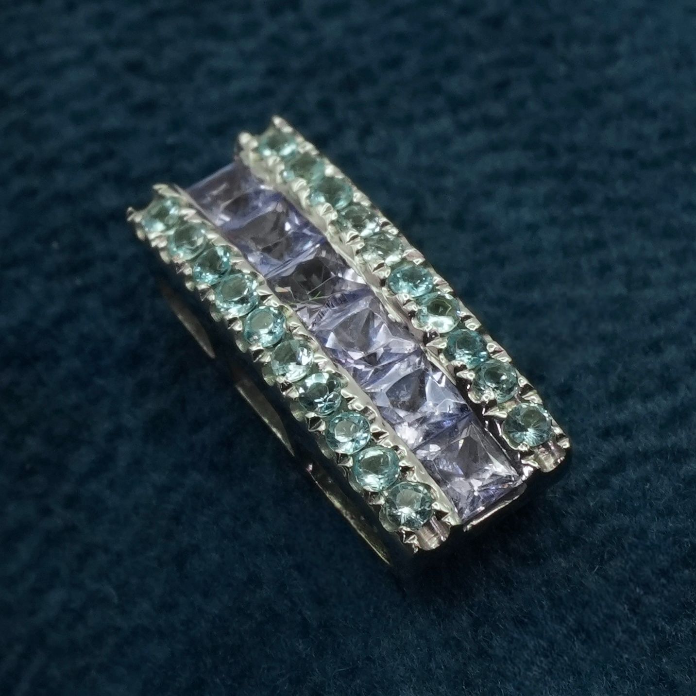 K18WG パライバトルマリン タンザナイト ネックレストップ/25-1169M 