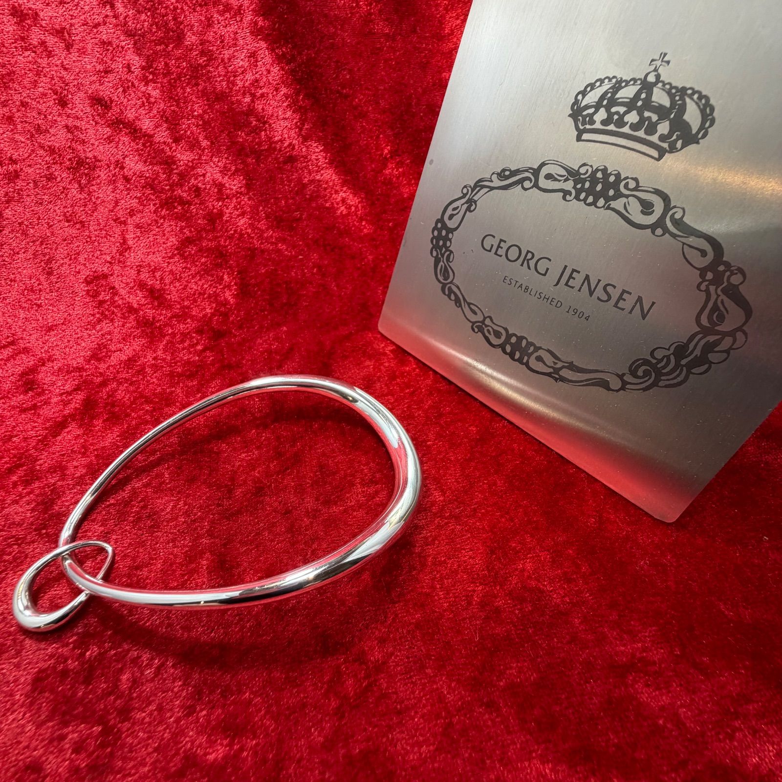 美品 バングルオフスプリング 刻印M ジョージジェンセン/GEORG JENSEN 