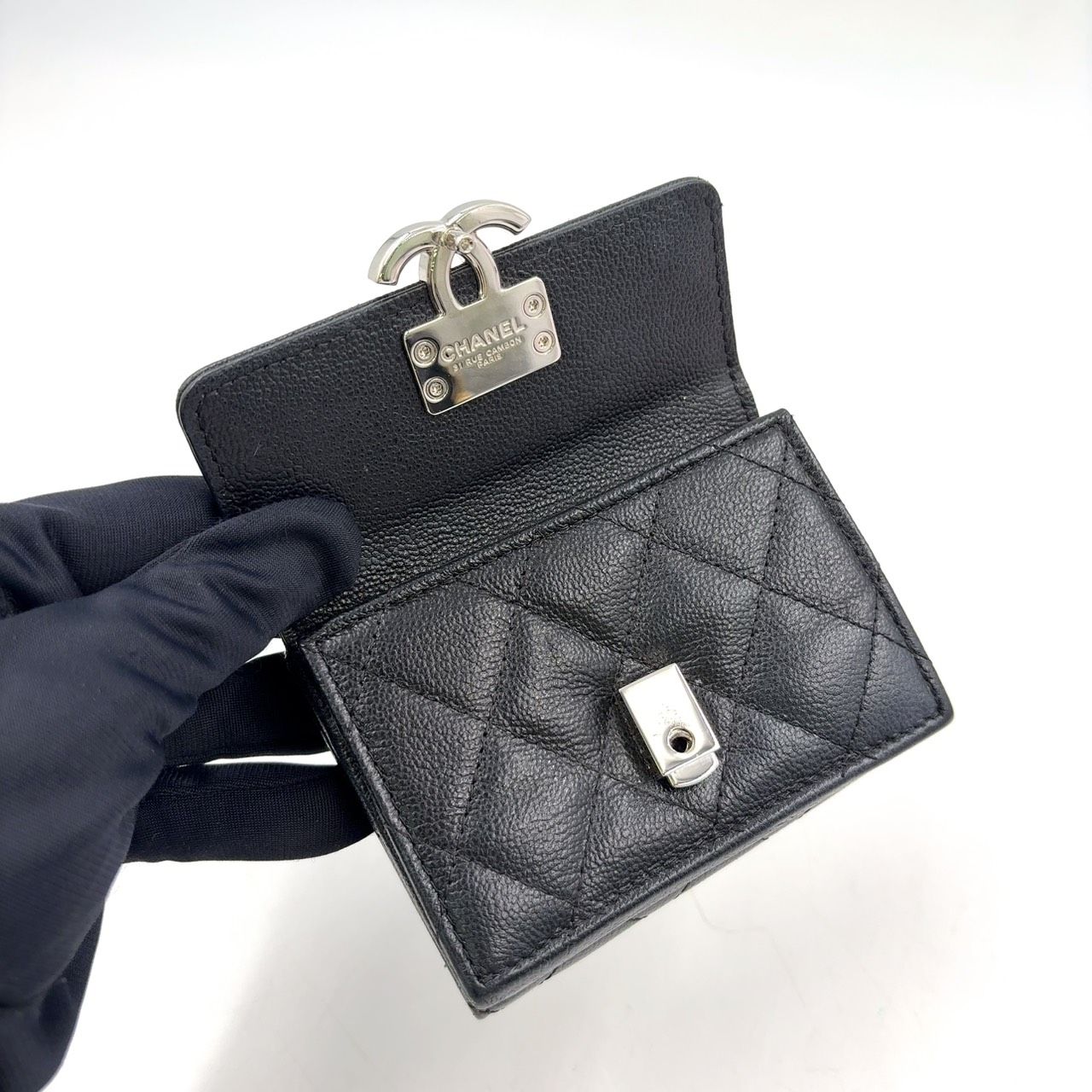 CHANEL ハーフココマーク マトラッセ コンパクトウォレット 29番台 
