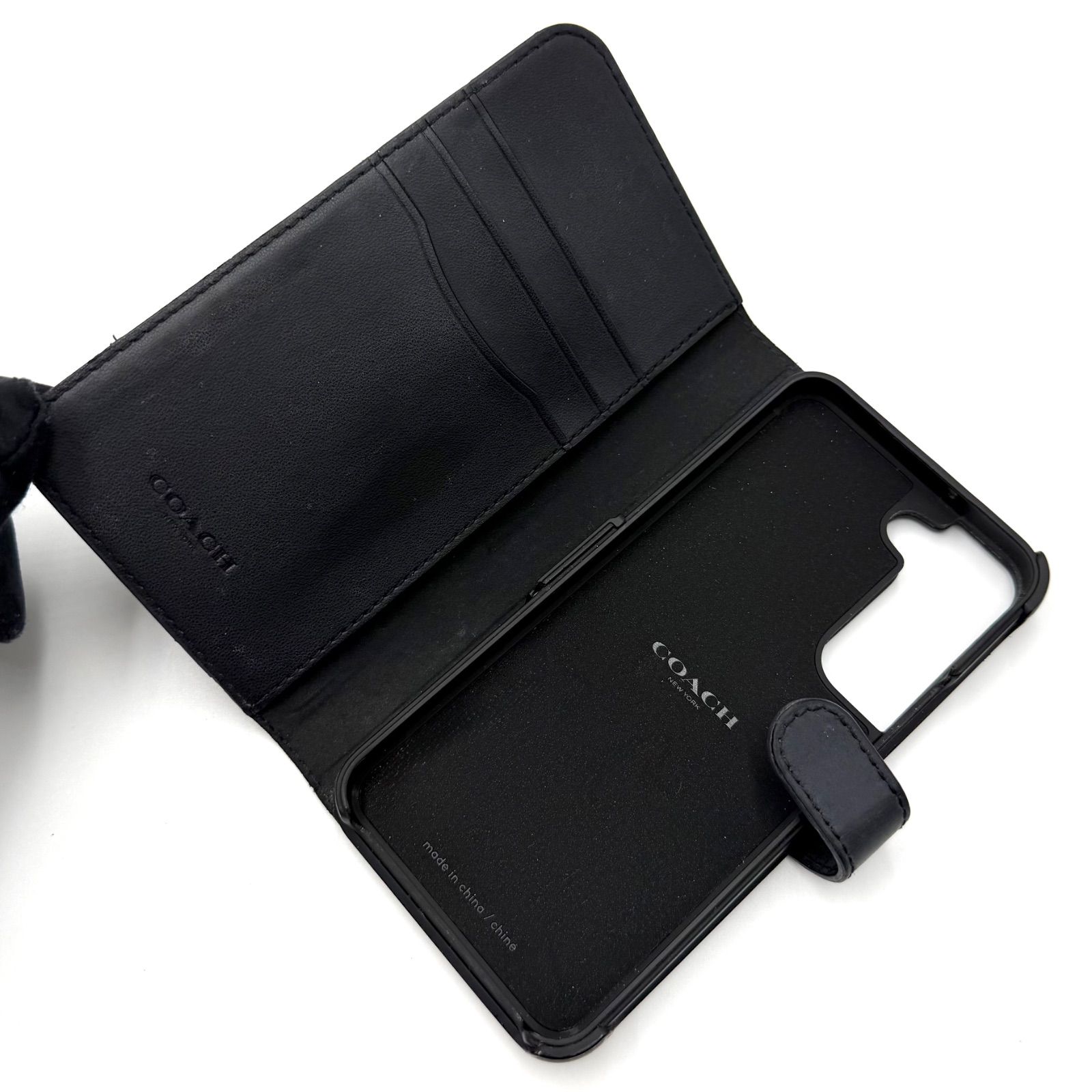 コーチ COACH シグネチャー 手帳型スマホケース コンパクト 男女兼用