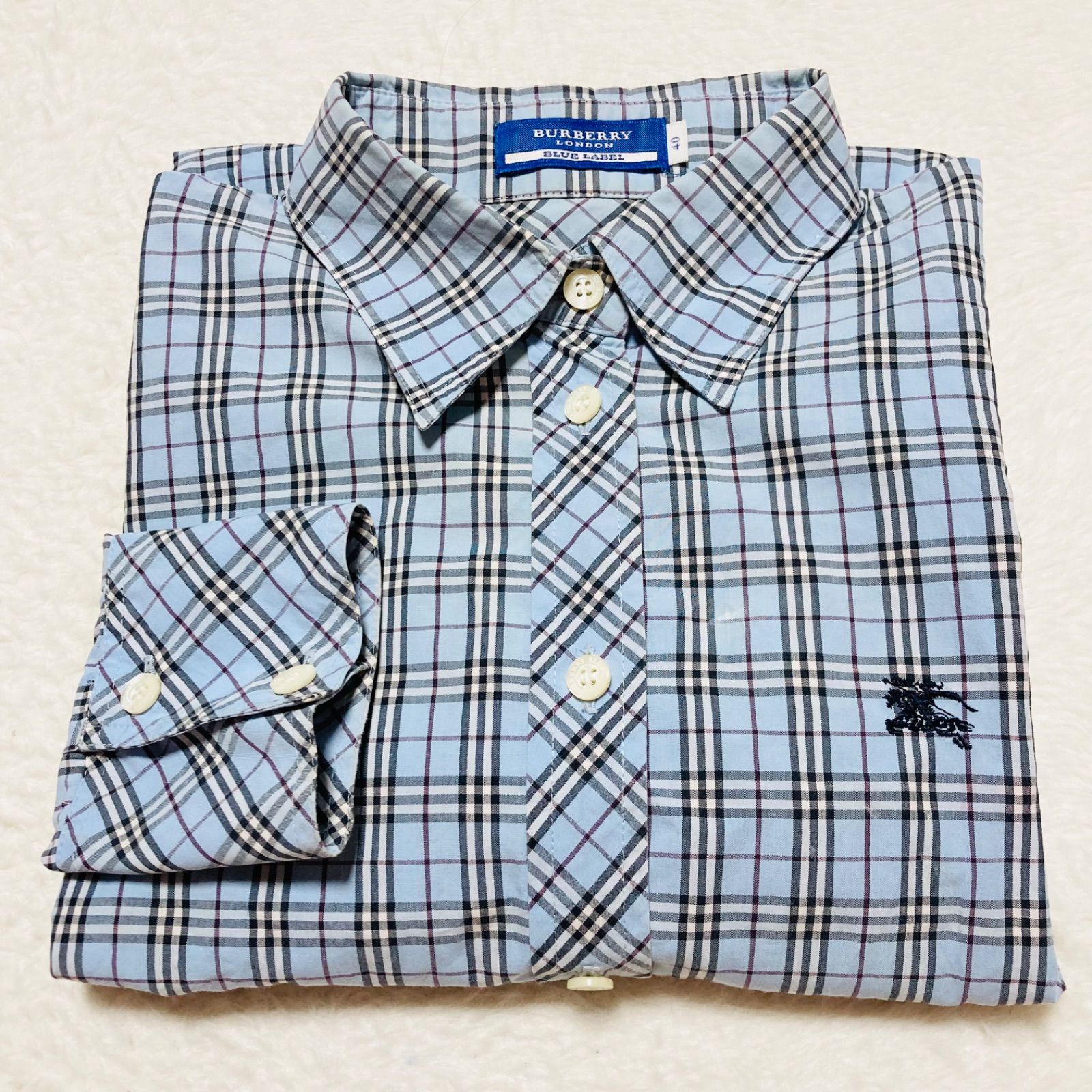 BURBERRY BLUE LABEL バーバリーブルーレーベル 長袖シャツ ブルーノバ 