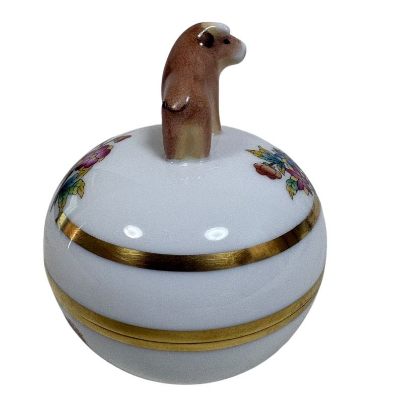 極美品】Herend ヘレンド 干支 丑 牛 小筺 小物入れ ヴィクトリア