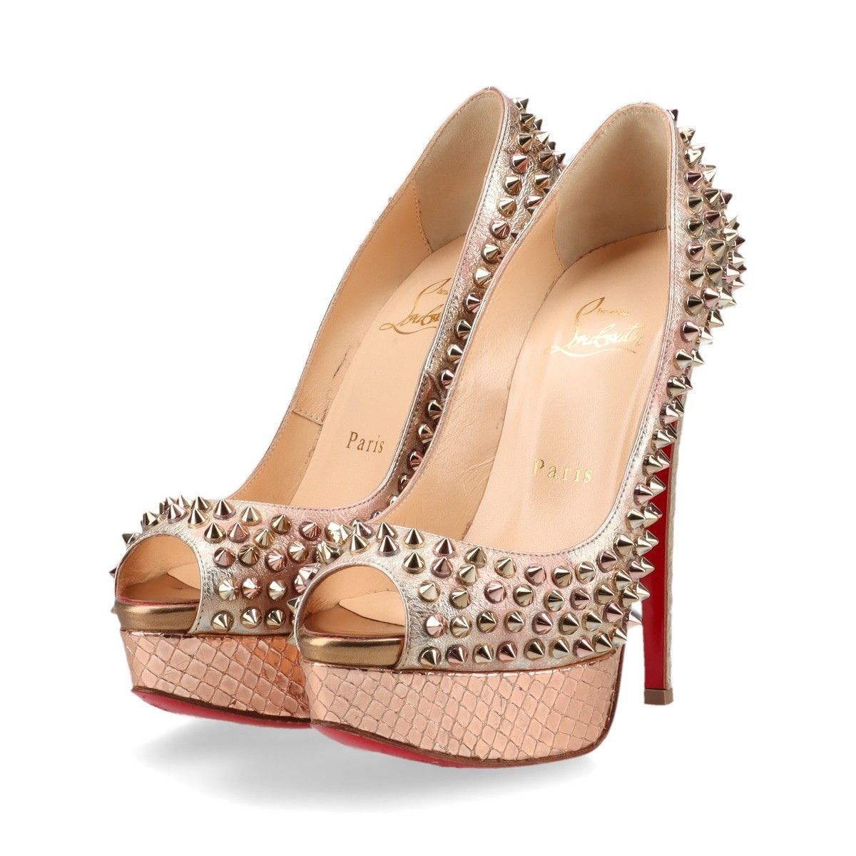 Christian Louboutin クリスチャンルブタン LADY PEEP SPIKES 150 