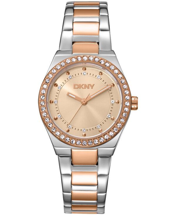 [Free Shipping] Dana Caran New York Ladies Watch Accessory Womens Rose Gold Dial Crystal Dial Markers Crystal Bezel TWO
