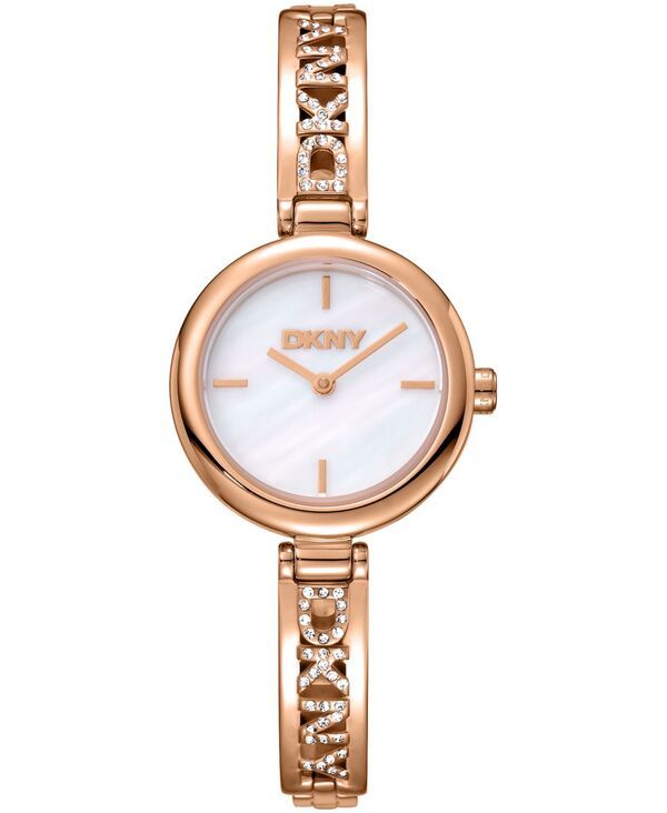 [Free Shipping] Dana Caran New York Ladies Watch Accessory Womens White Dial Rose Gold Tone Stainless Steel Crystal Accen