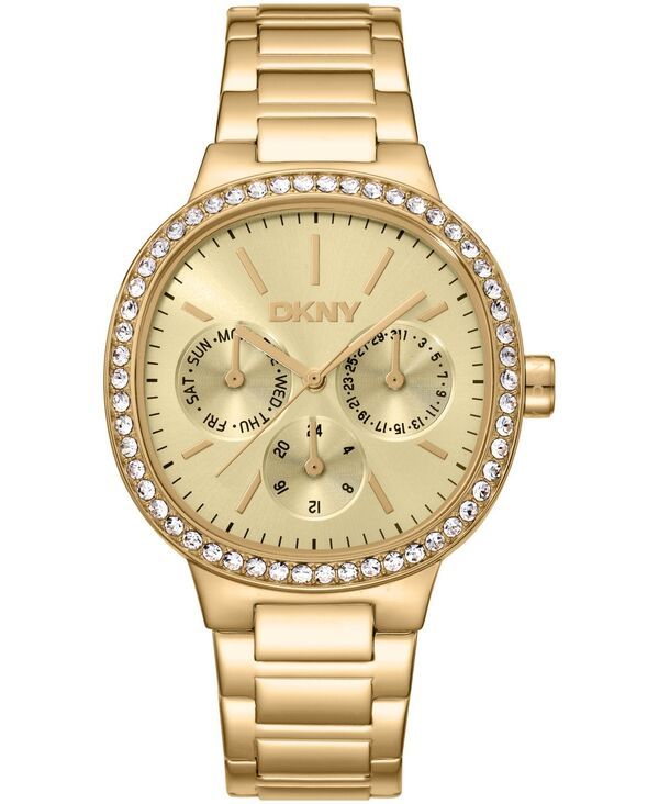 [Free Shipping] Dana Caran New York Ladies Watch Accessory Womens Champagne Dial Crystal Bezel GoldTone Stainless Steel