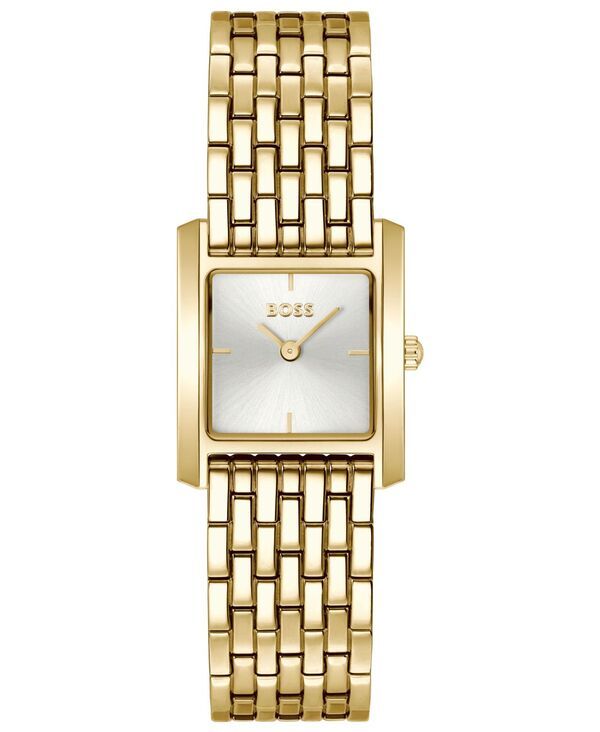 [Free Shipping] Hugo Boss Ladies Watch Accessory Womens Lucy Scala Quartz Ionic Plated Thin Gold Steel Watch 22mm Gold