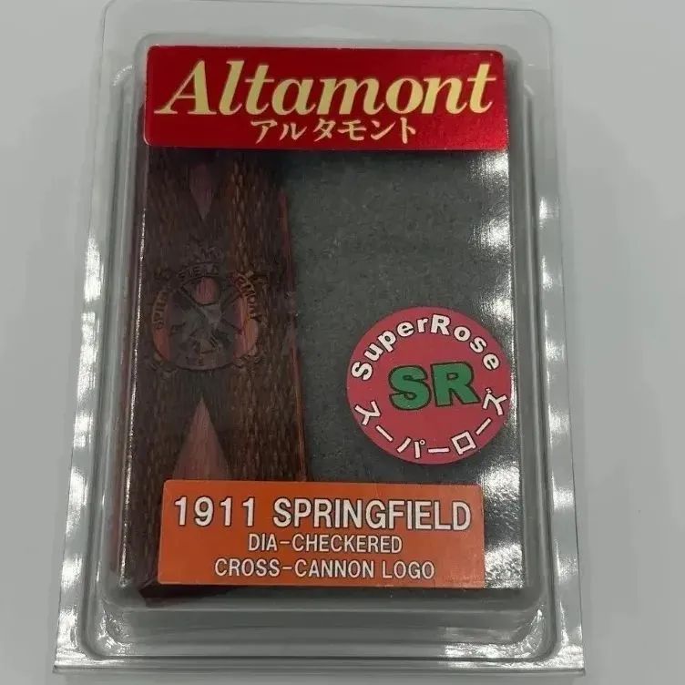 アルタモント　ガバメント/1911 木製グリップ　スプリングフィールドクロスキャノンダイアチェッカースーパーローズ
