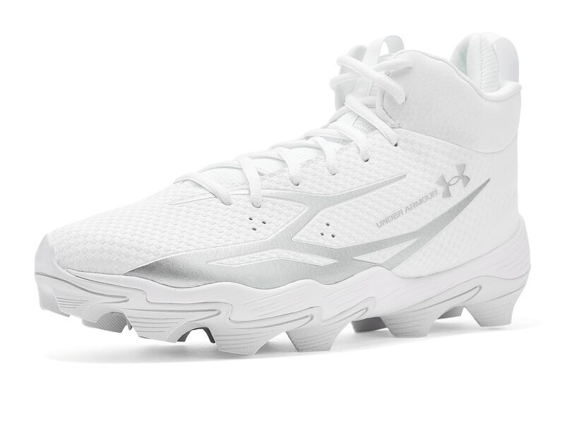 アンダーアーマー メンズ シューズ スニーカー under armour spotlight hammer football cleats whitellic ホワイト