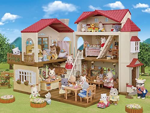 シルバニアファミリー お家 【 赤い屋根の大きなお家 -屋根裏はひみつ