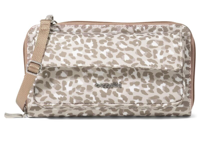 バッガリーニ レディース バッグ Baggallini Rfid Phone Wallet Crossbody Mocha Cheetah P モカ