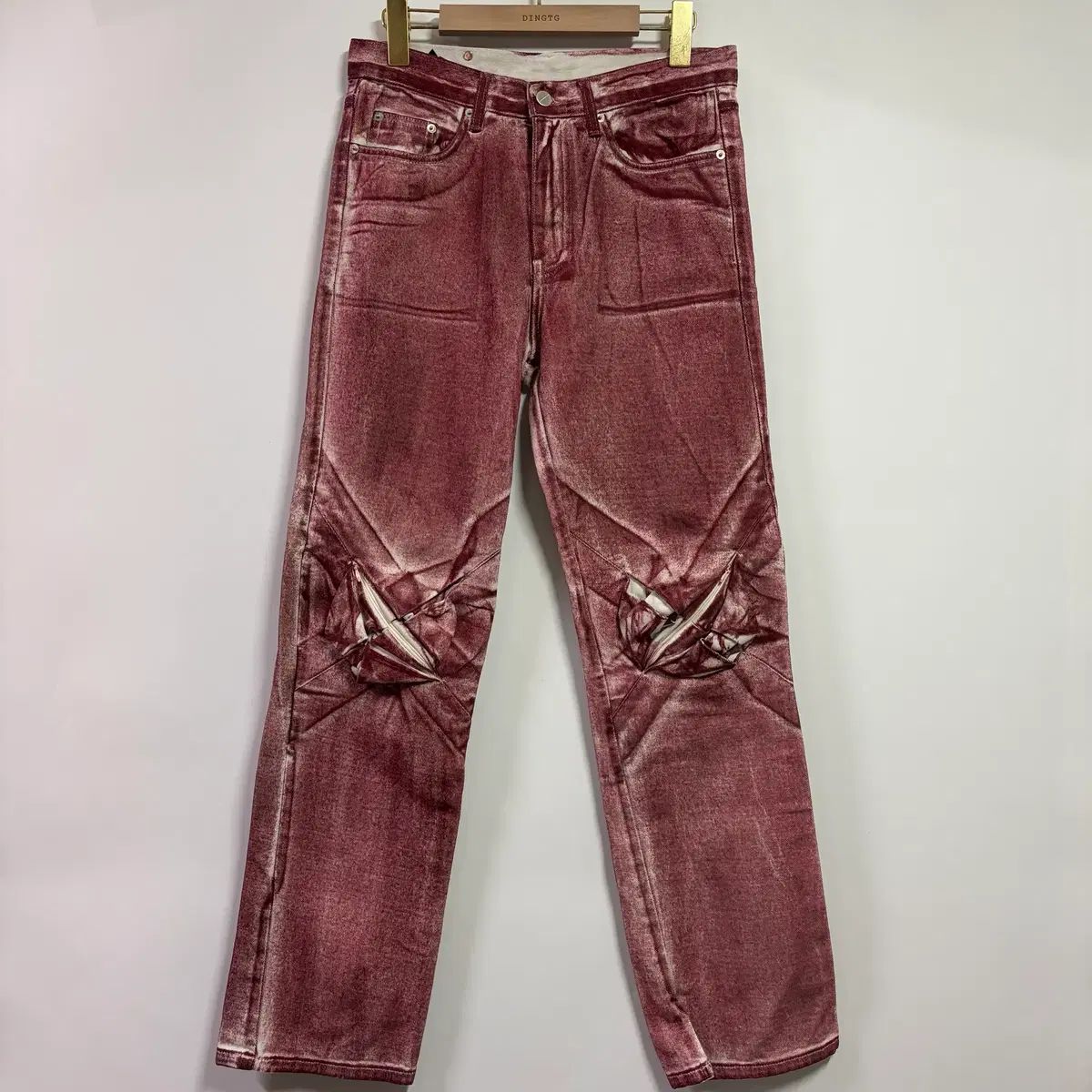 お買い得，人気SALE 0 KANGJUNGSEOK x JIP jeans バーガンディ パンツ