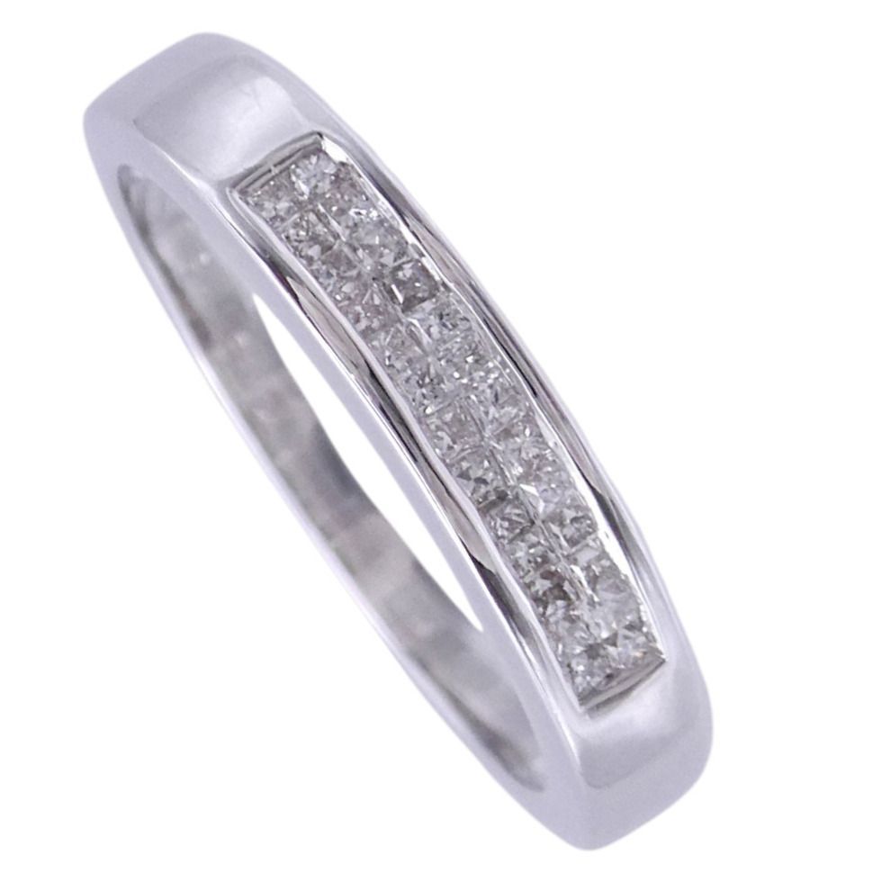 リング K18WG ダイヤモンド0.25ct ミステリーセッティング 12号 リング K18WG ダイヤモンド0.25ct ミステリーセッティング 12号