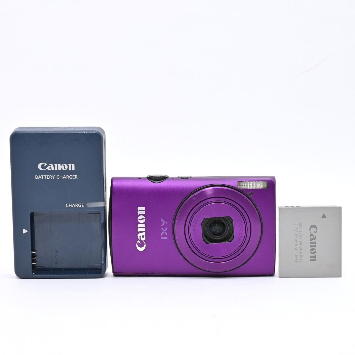 Canon IXY パープル コンパクトデジタルカメラ 本体と充電器付き CANON