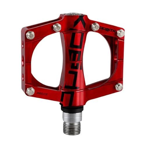 Brand New Expedo XPEDO Bicycle Pedals TRVS9 Left Right Set Mountain Bike Road Bike Flat Lightweight Aluminum Chromoly Spindle Red XCF09AC0RD