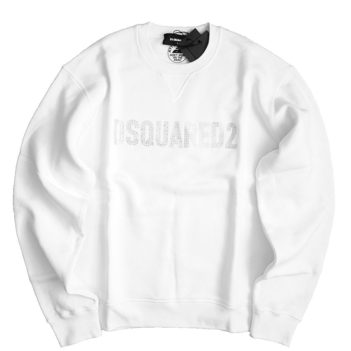 近日削除します！DSQUARED2 ホワイト スウェット M DSQUARED2 ロゴ スウェット L DSQUARED2 (ディースクエアード) 裏起毛