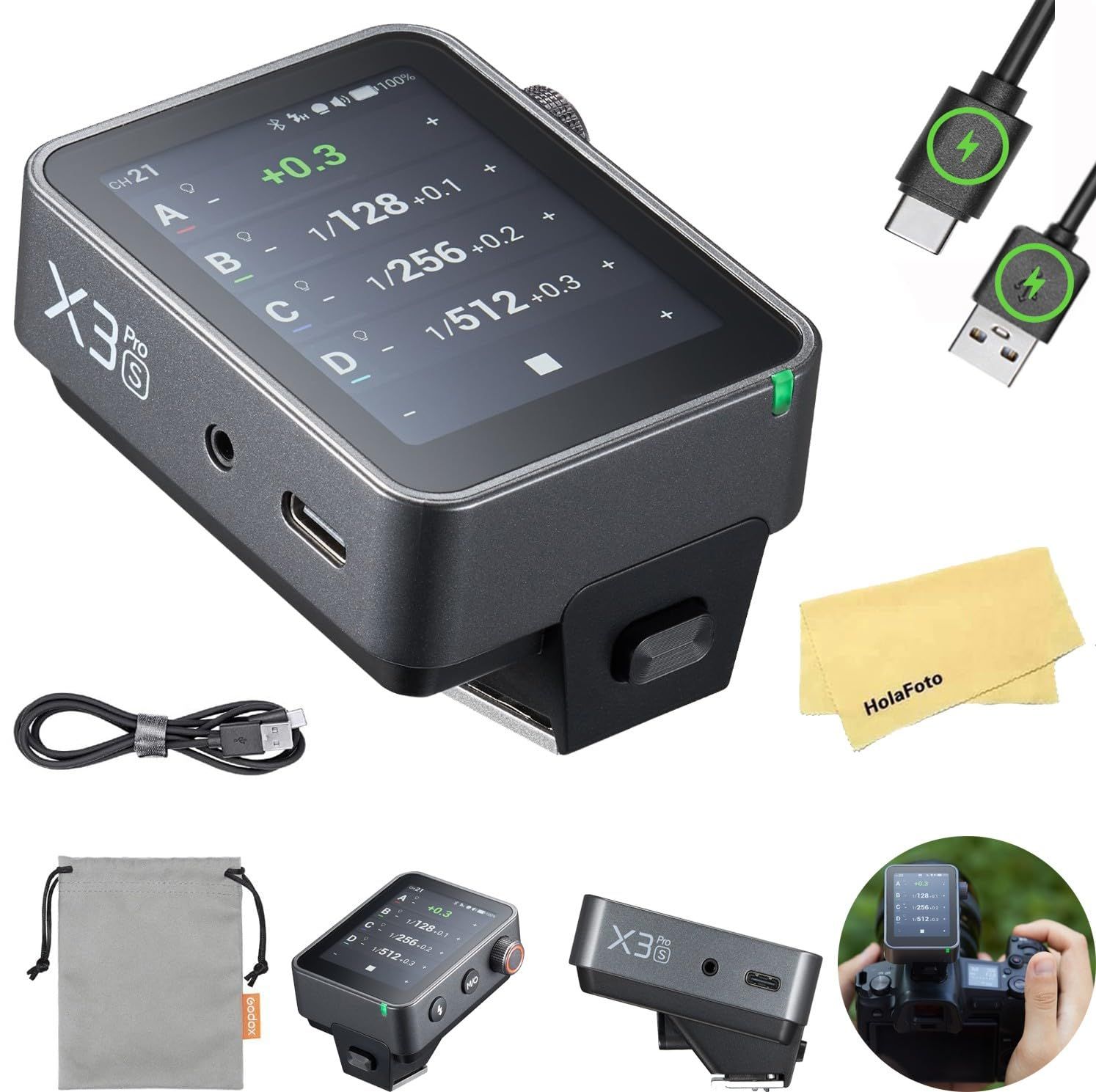 新品 GODOX X3 PRO S X3PRO S 2.4G TTL ワイヤレス フラッシュトリガー 