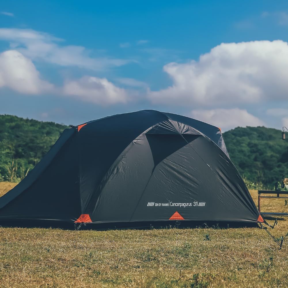 新品 SEKACAMP カニテント40Dナイロン フルシェーディング 2重層 小型 コンパクト アウトドア ツーリング ハイキング バイク自転車 キャンプ (ブラック)