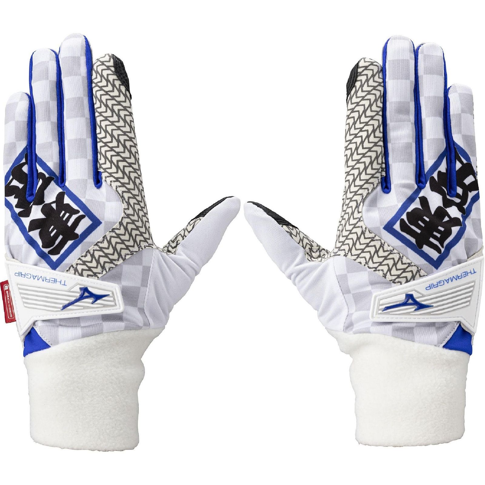 新品 MIZUNO(ミズノ) ゴルフ グローブ サーマグリップ HAPPI COLLECTION メンズ 両手用 ホワイト×ブルー M(23-24cm) 5MGMB552