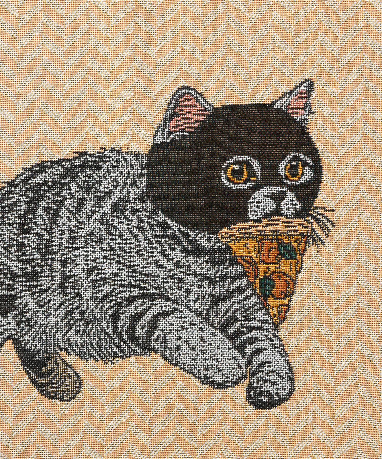 【超メルカリ市限定価格！】CAT VINTAGE　RUG 猫 いっぱい 新品 Jubilee ジャガード織 猫柄 ラグマット スローケット 50x70cm