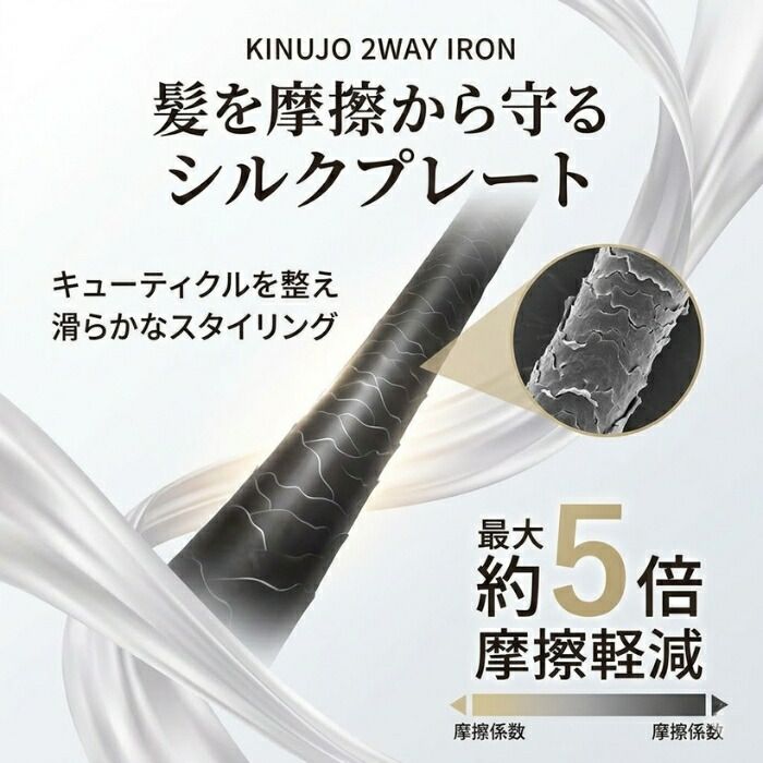 シリアル・保証付き】KINUJO 2WAY IRON 26mm 32mm │ 絹女 ホワイト