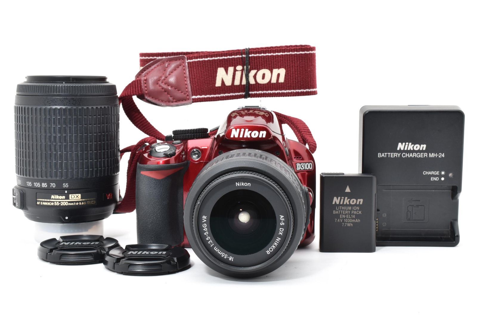 ☆美品ショット数2853回☆ ニコン NIKON D3100 18-55mm 55-250mm 