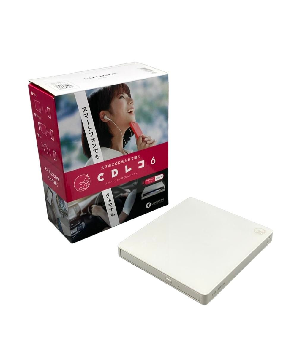 I・Oデータ　CDレコ6 ワイヤレスモデル PC周辺機器 CDレコ6 ワイヤレスモデル ホワイト