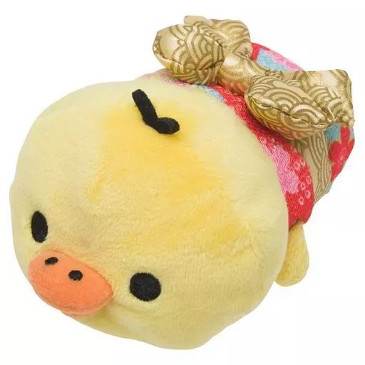 中古】ぬいぐるみ キイロイトリ もちぺったんてのりぬいぐるみ 着物