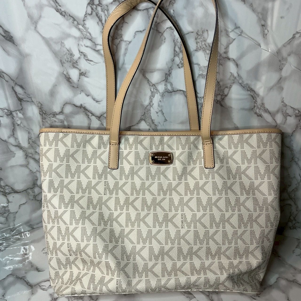 マイケルコース MICHAEL KORS MKシグネチャー トートバッグ 大容量 PVC 