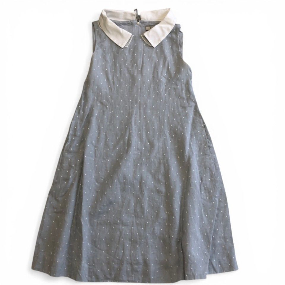 美品 FOXEY フォクシー ノースリーブ ワンピース フレア Aライン 襟