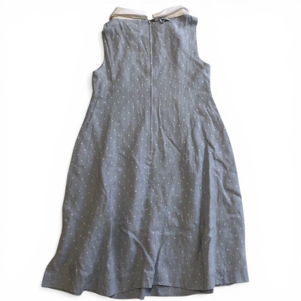 美品 FOXEY フォクシー ノースリーブ ワンピース フレア Aライン 襟
