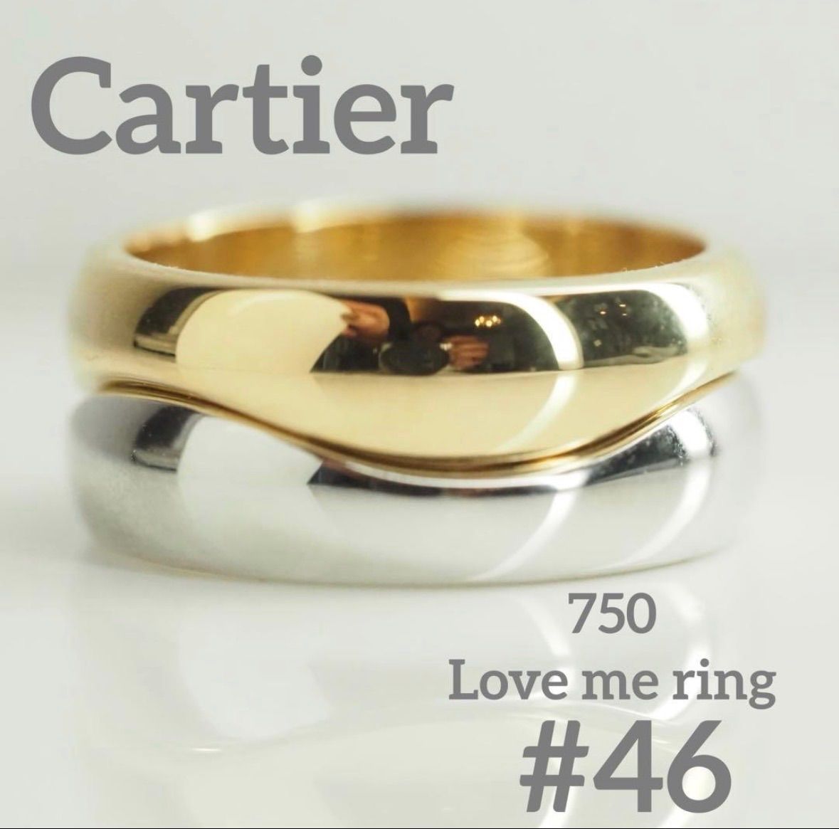 Cartierラブミーリング K18 750YG/W