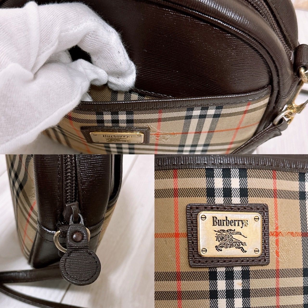 美品) Burberrys(バーバリー)ショルダーバッグ チェック柄 - メルカリ