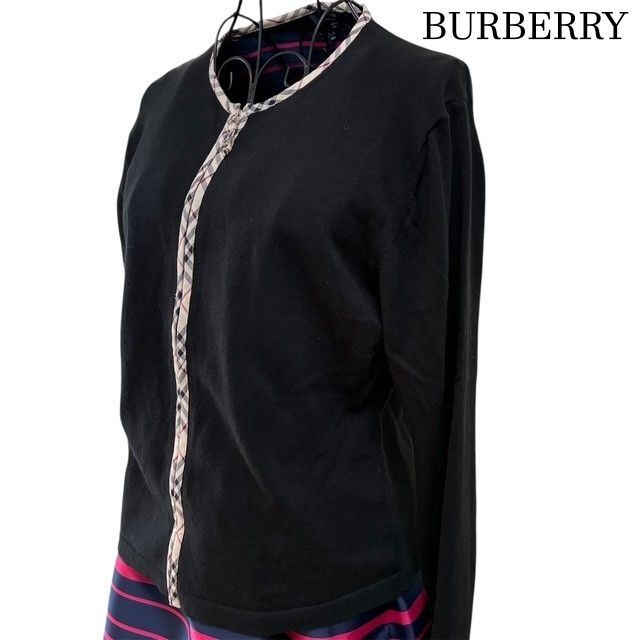 バーバリー BURBERRY LONDON ノバチェック ジップアップ カーディガン 