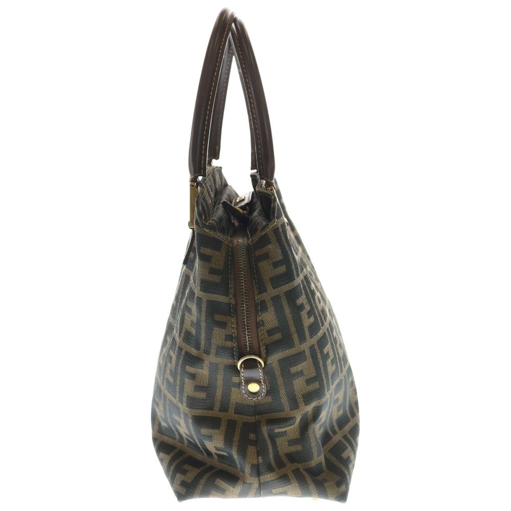 FENDI (フェンディ) ズッカ柄 ロゴ金具 ハンドバッグ トートバッグ 