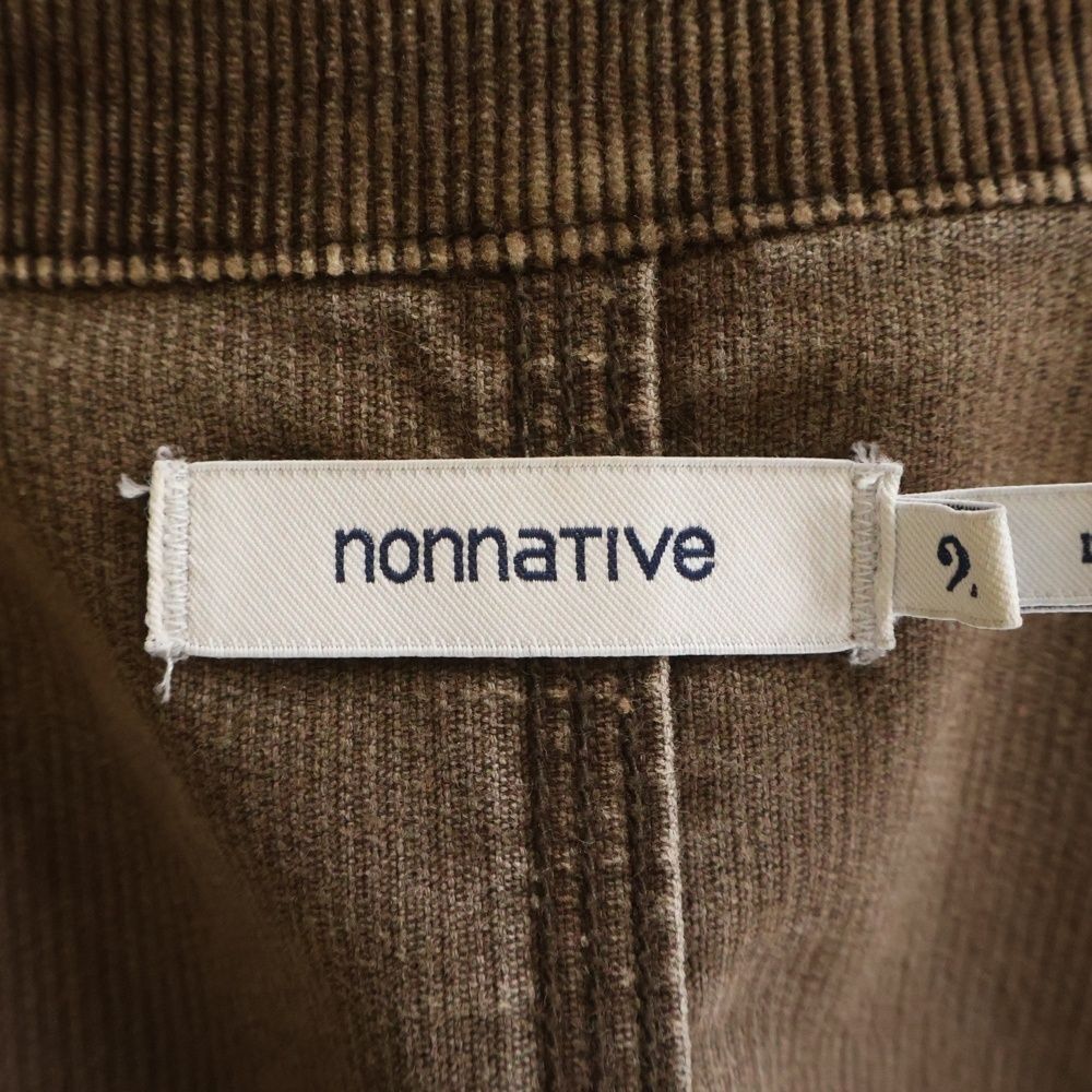 nonnative ノンネイティブ RANCHER JACKET ランチャー コーデュロイ 総柄裏地 ボタンアップ シャツジャケット ブラウン NN-J4110 nonnative (ノンネイティブ) RANCHER JACKET ランチャー コーデュロイ