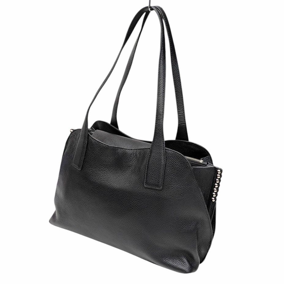 美品 ear PAPILLONNER イアパピヨネ スタッズ仕切りトートバッグ A4