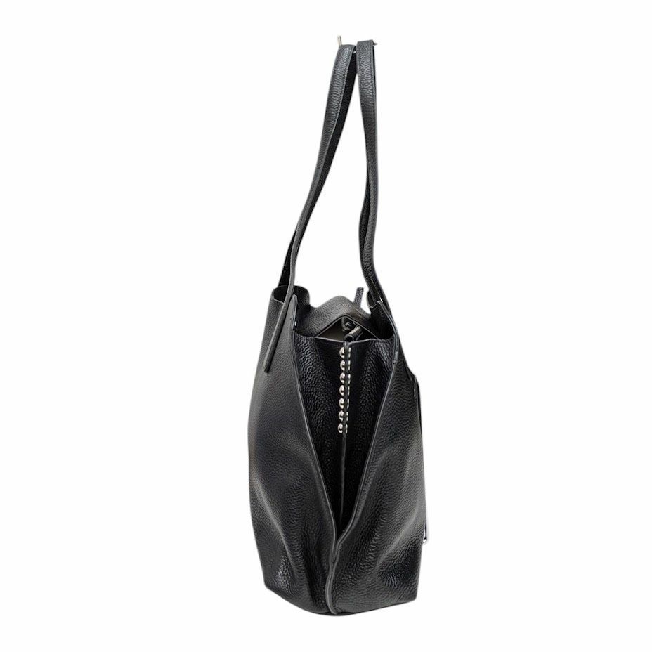 美品 ear PAPILLONNER イアパピヨネ スタッズ仕切りトートバッグ A4 