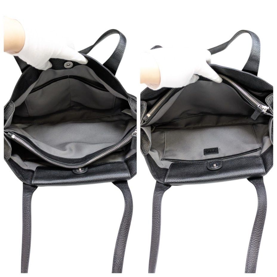 美品 ear PAPILLONNER イアパピヨネ スタッズ仕切りトートバッグ A4