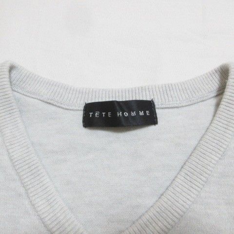 テットオム TETE HOMME ハイゲージVネックニット プルオーバー 長袖 