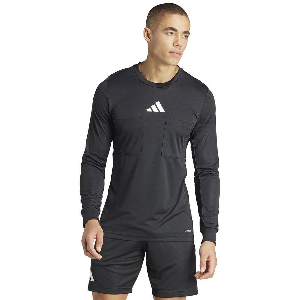 新品 アディダス サッカー 長袖 Tシャツ レフェリー 24 長袖ジャージ- メンズ IFC20 ブラック (IN8145) L
