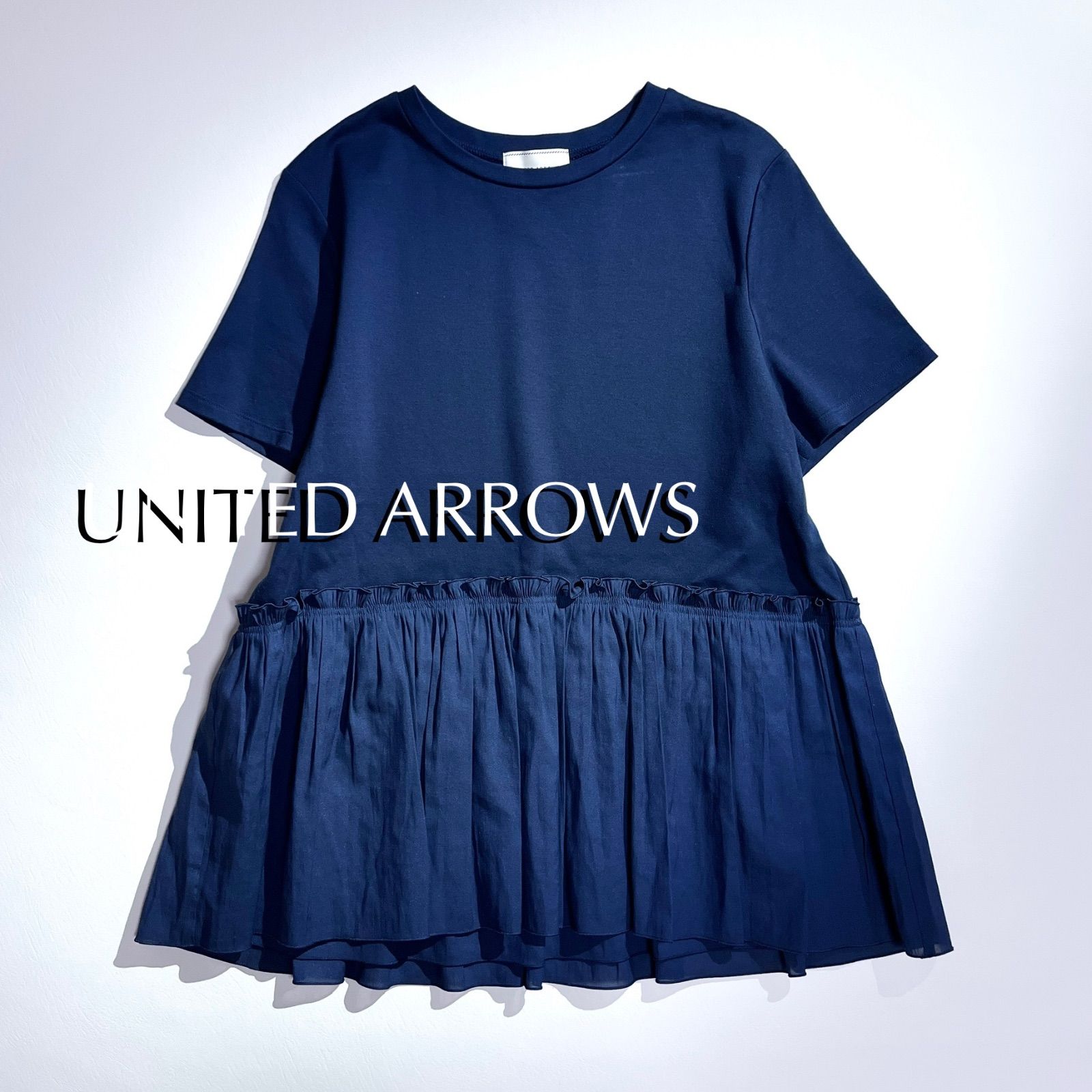 kW65 UNITED ARROWS ティアード コンビ ショートスリーブ カットソー T 