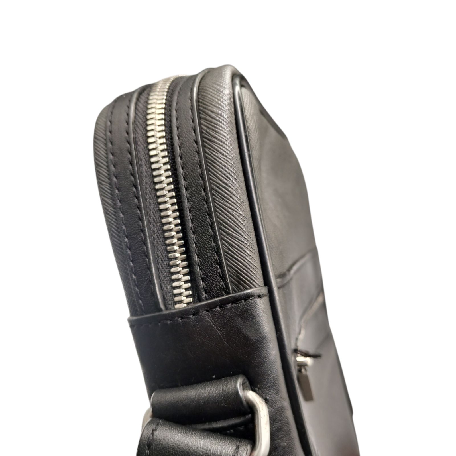dunhill ダンヒル ウィンザー PVC レザー ショルダーバッグ ブラック 