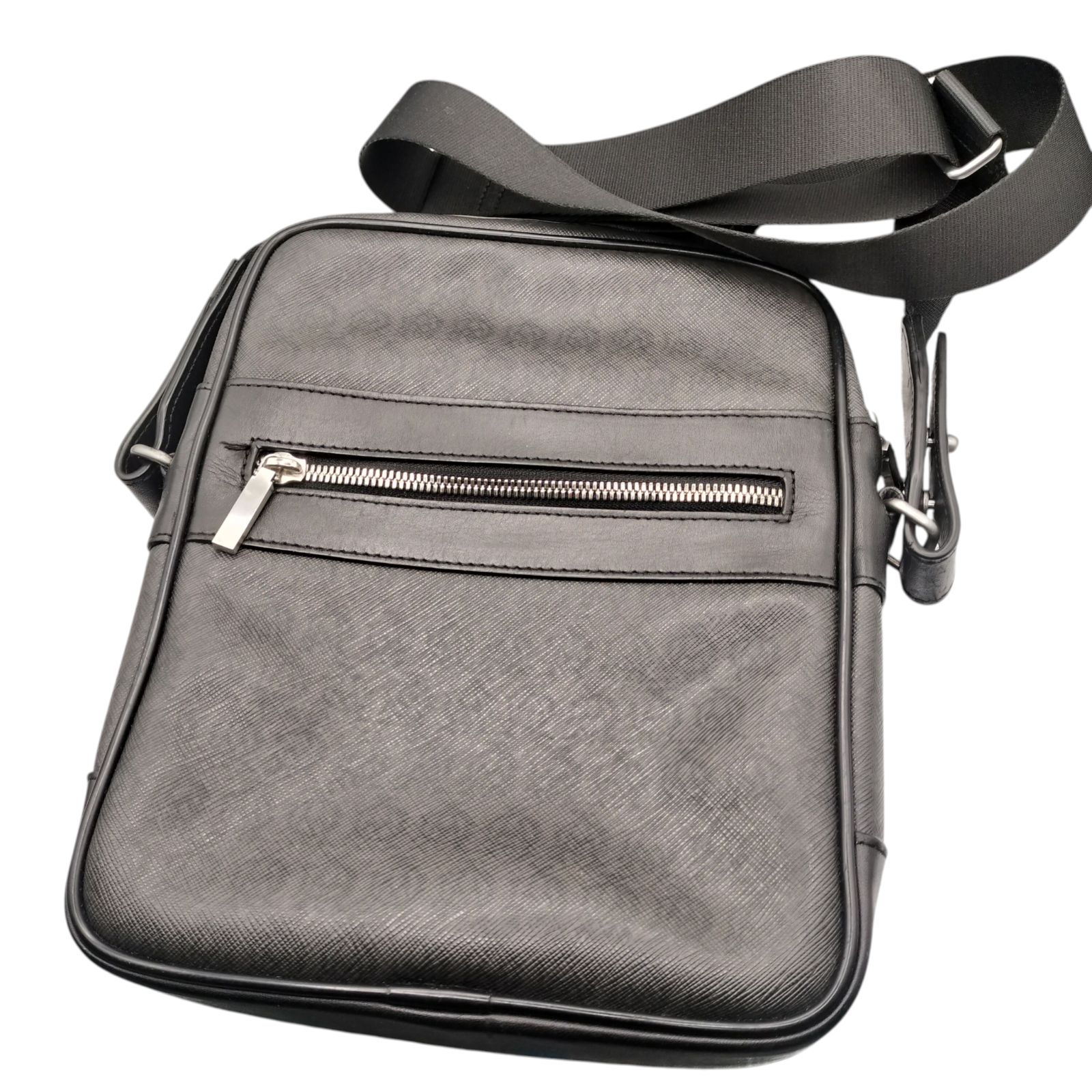 dunhill ダンヒル ウィンザー PVC レザー ショルダーバッグ ブラック