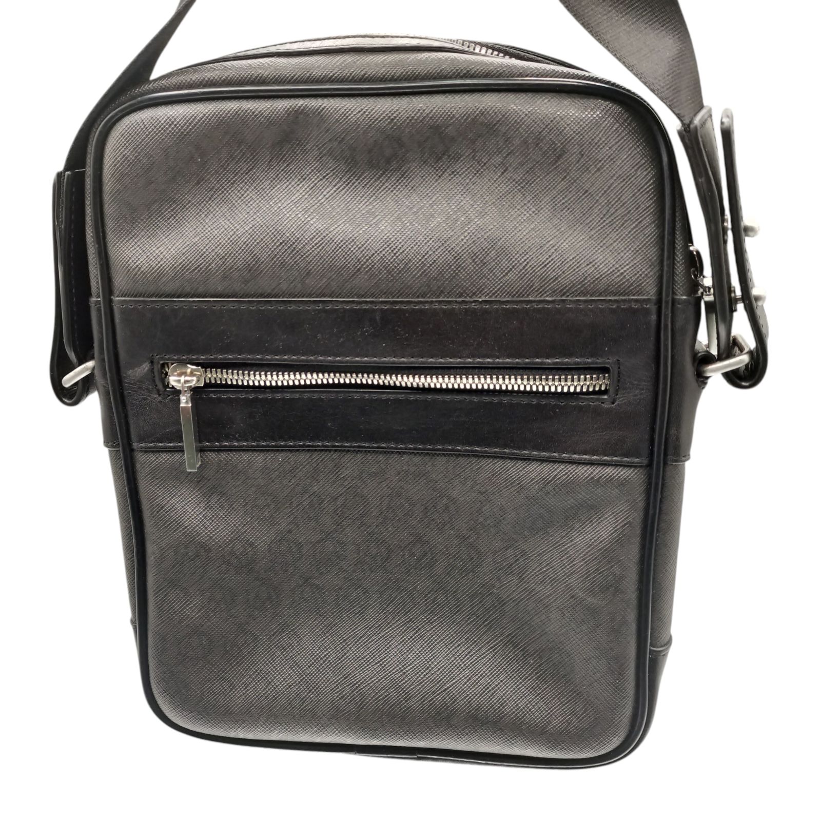 dunhill ダンヒル ウィンザー PVC レザー ショルダーバッグ ブラック 